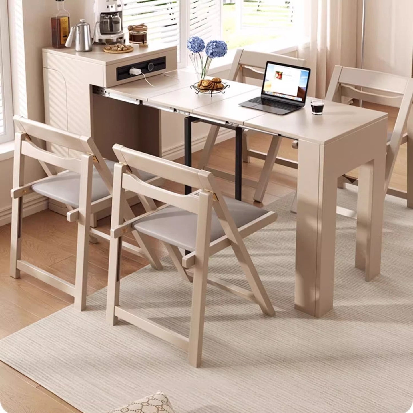 Space Saving Designed Mini Extendable Console Table