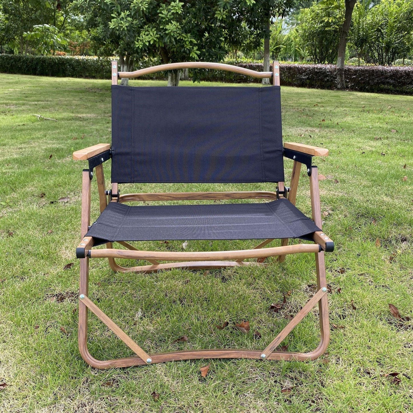 Wood Grain Heat Transfer Process Aluminum Folding Portable Kermit Chair