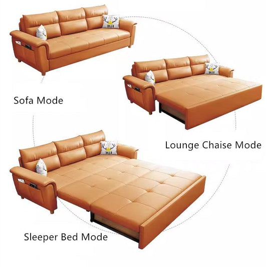 Convertible Sofa Bed with Storage & Pockets