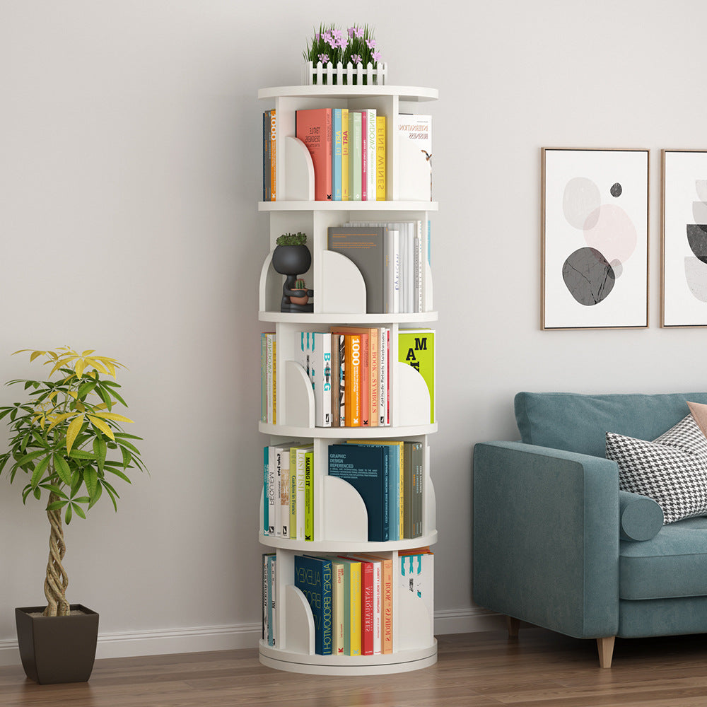 Rotating Stackable Shelves Bookshelf Organizer