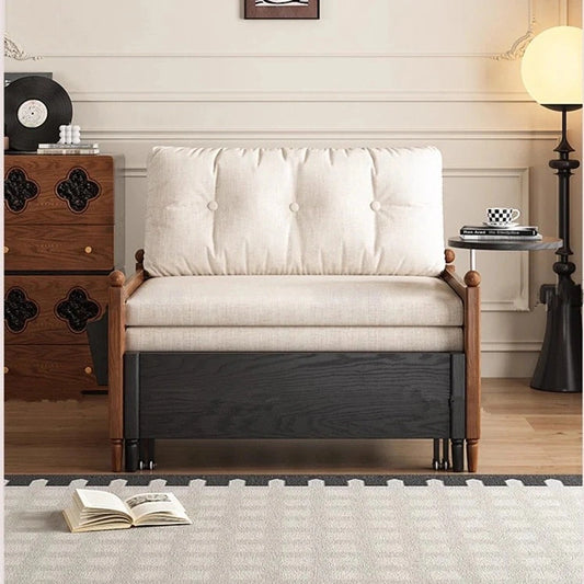 3-in-1 Convertible Sofa Bed with Side Table for Small Spaces