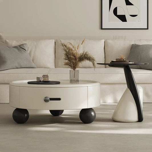 Modern coffee table set for small apartments with heat-resistant top