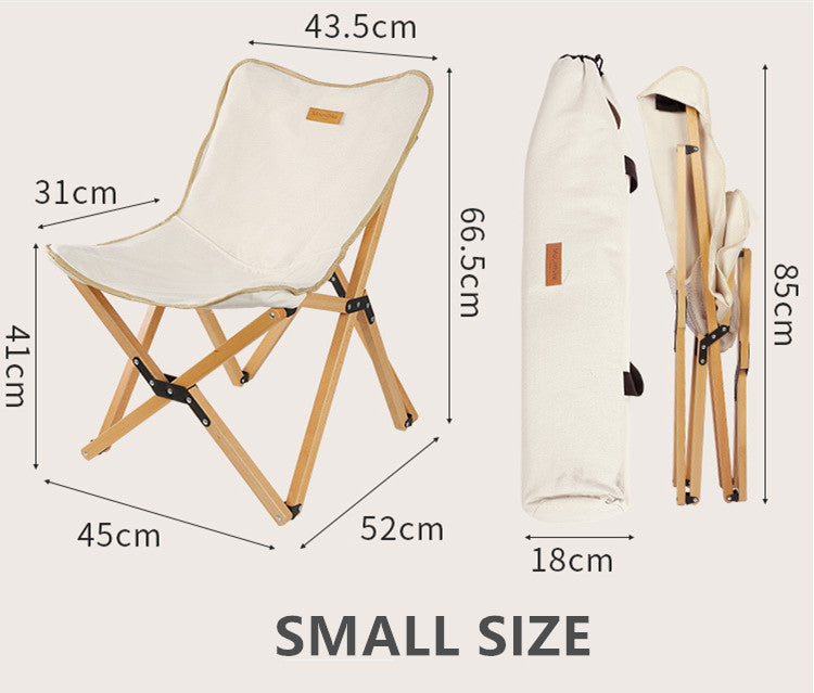 Outdoor Folding Wood Butterfly Chair