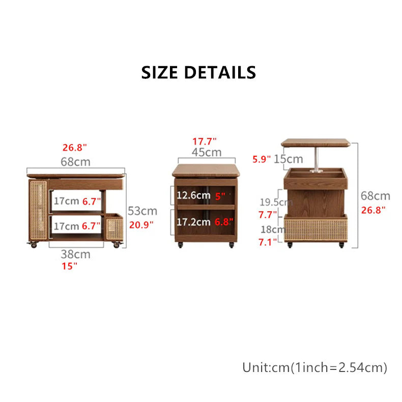 27" Solid Wood Lift-Top Coffee Table with Storage