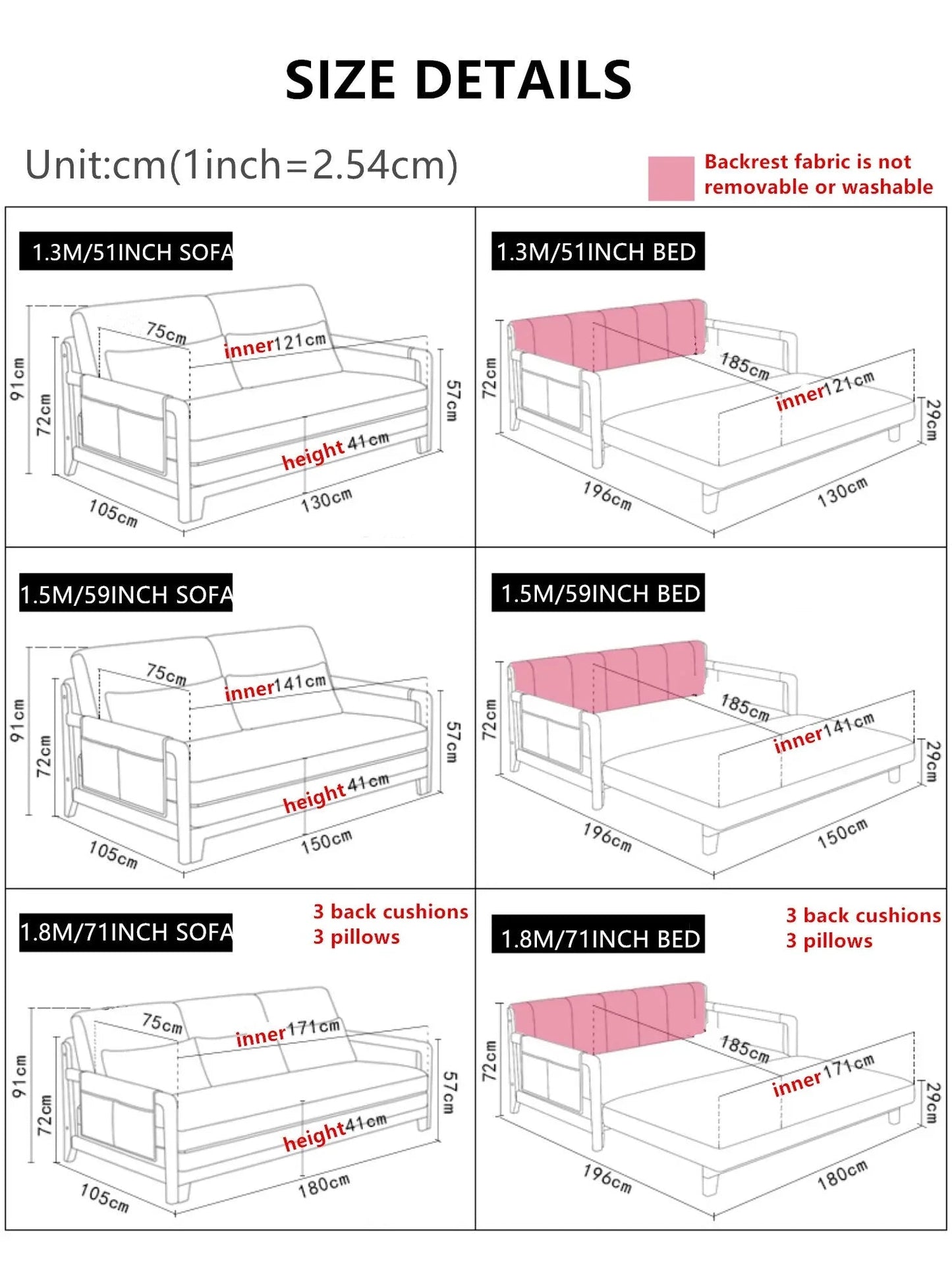 Pull Out Sleeper Sofa Bed with Armrest Storage Pockets -- sleeper sofa bed -