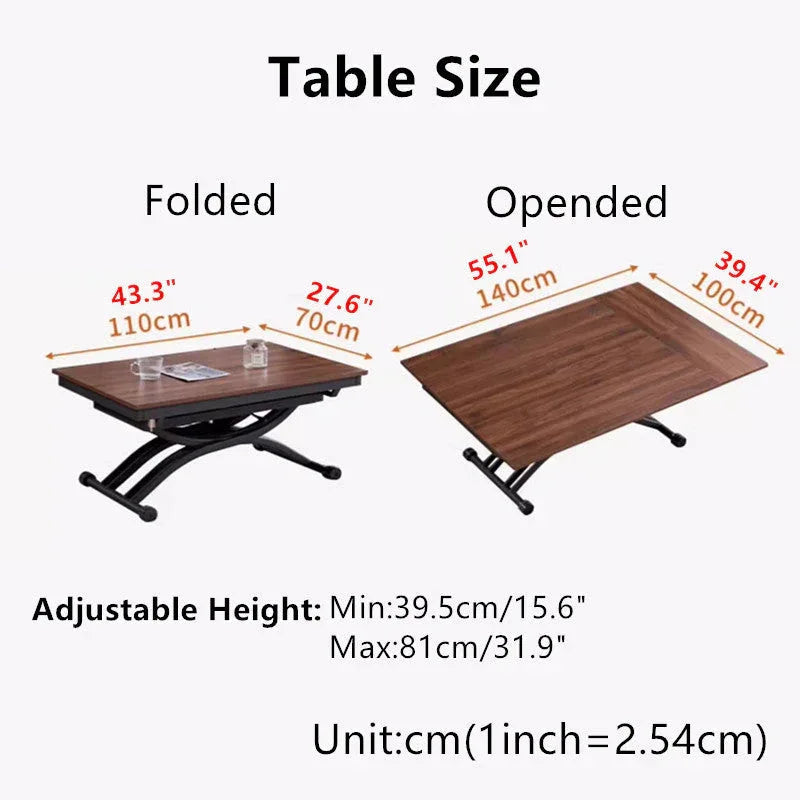 Multifunction 2-In-1 Coffee Table and Dining Table -- FURNITURE -