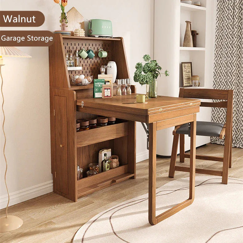 Foldable and Expandable Dining Table with Peg Board -- DINING TABLE SET -