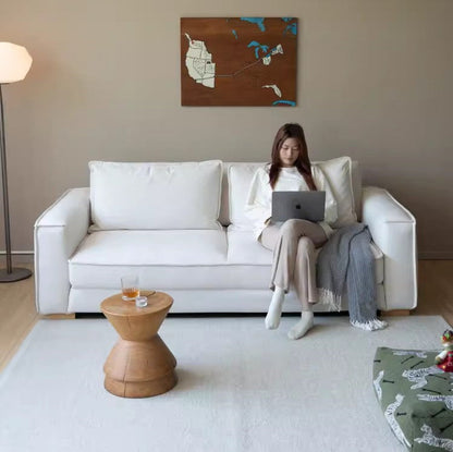 Nordic Minimalism Chenille Fabric Floor Sofa Bed