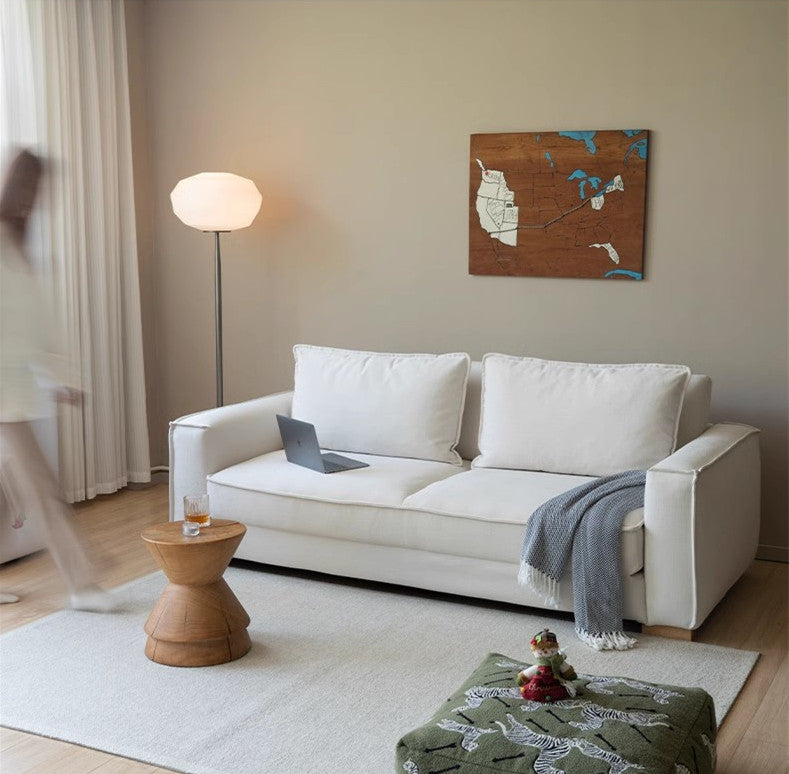 Nordic Minimalism Chenille Fabric Floor Sofa Bed