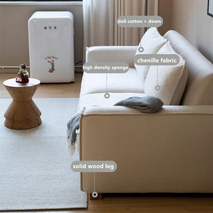 Nordic Minimalism Chenille Fabric Floor Sofa Bed