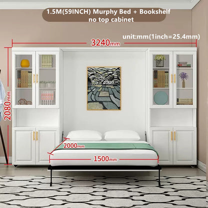 Murphy Bed with Slide Bookshelf