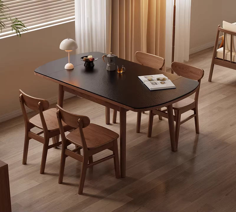 39" Solid Wood Extendable Dining Table for Small Spaces
