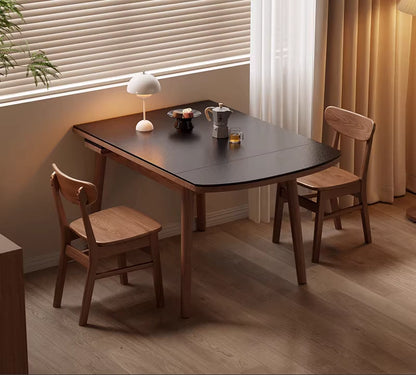 39" Solid Wood Extendable Dining Table for Small Spaces