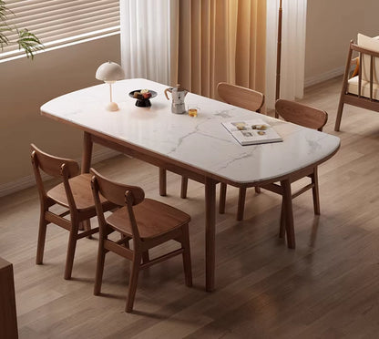 Solid Wood Extendable Dining Table for Small Spaces