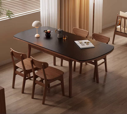 39" Solid Wood Extendable Dining Table for Small Spaces