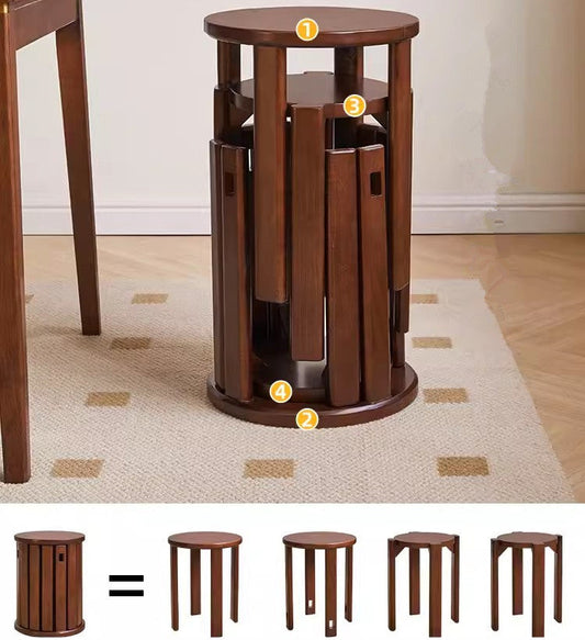 4-in-1 Solid Wood Stools