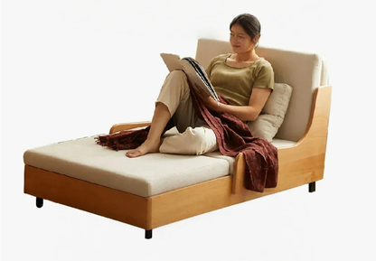 Large Single Sofa Bed for Small Spaces, Natural Linen Comfort -- SOFA BED -