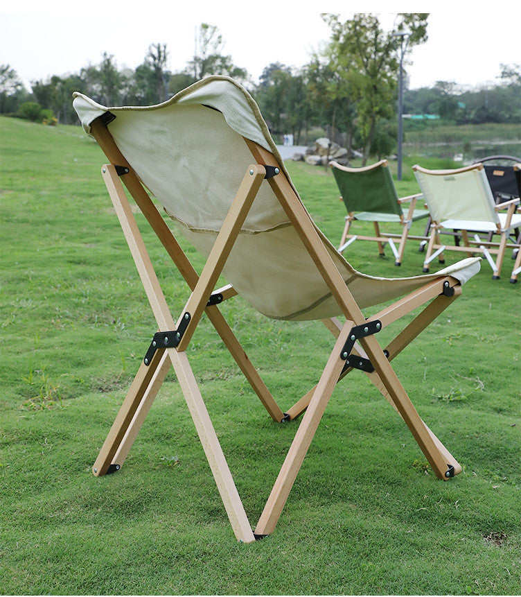 Outdoor Folding Wood Butterfly Chair