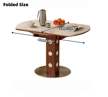 51" Round Foldable Dining Table with Ash Wood 2026