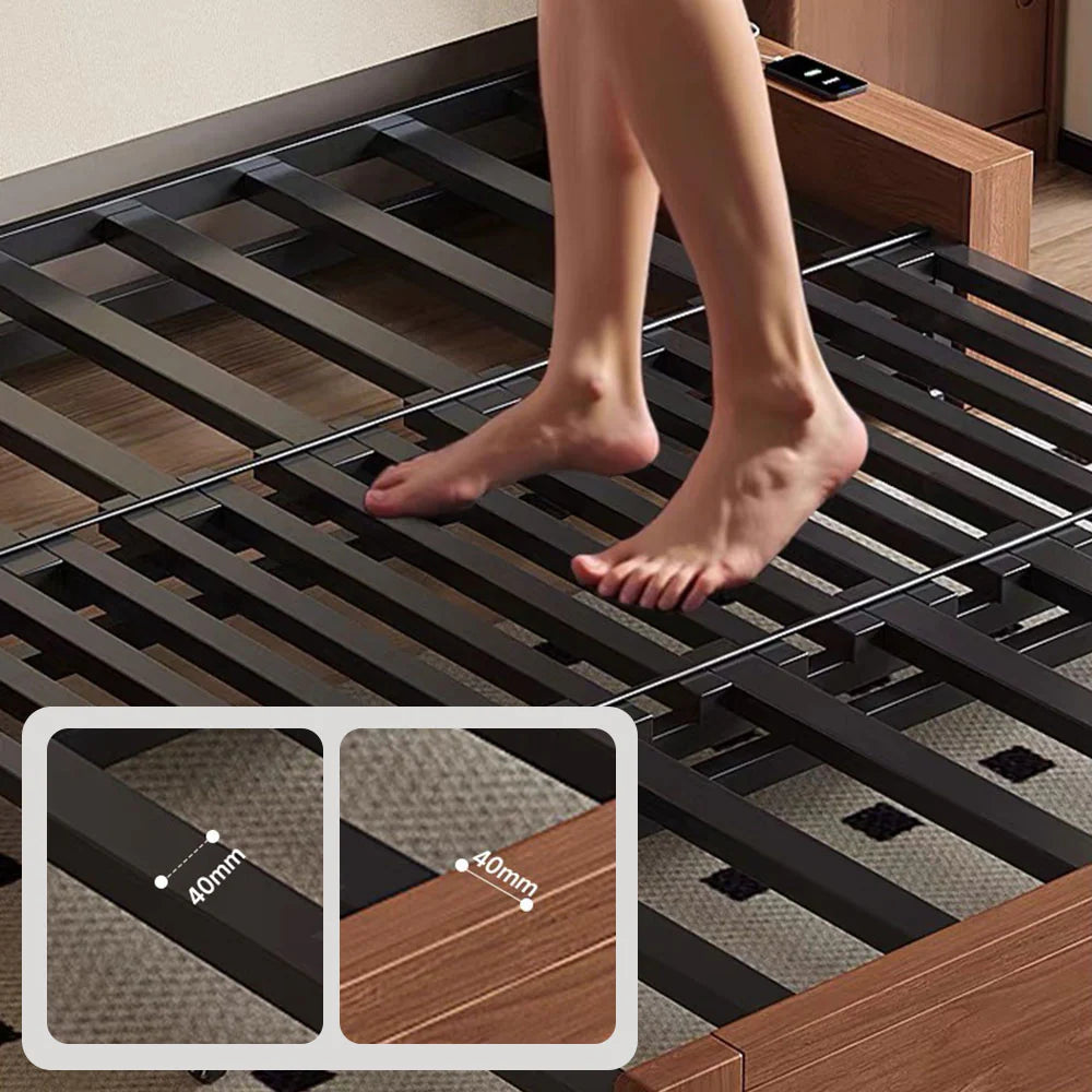 2-in-1 Folding Sofa Bed with Storage, Linen Cotton Blend Upholstery, Solid Wood Frame for Small Spaces