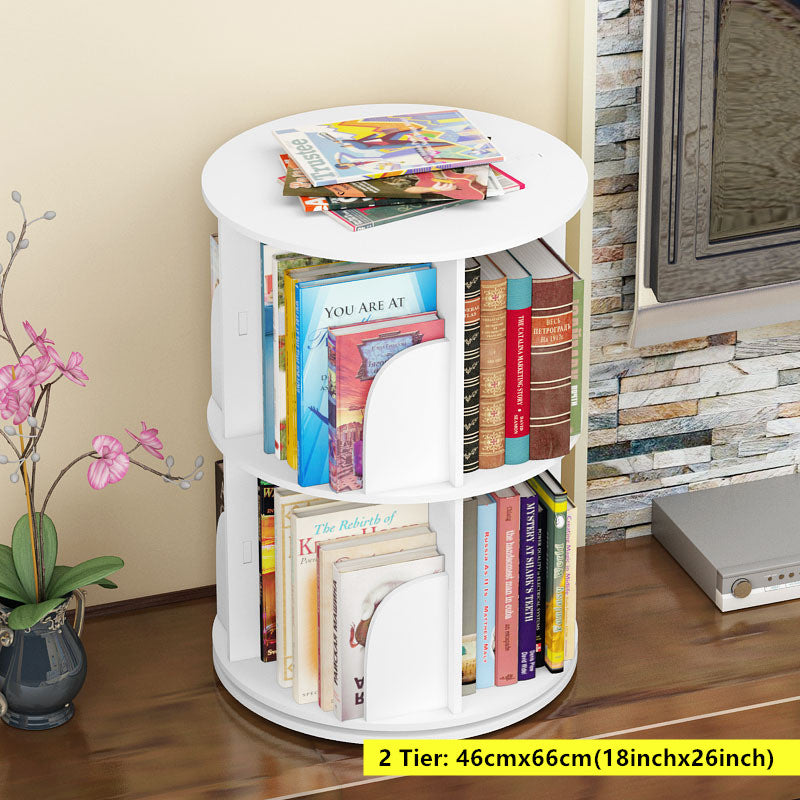 Rotating Stackable Shelves Bookshelf Organizer-2 tier
