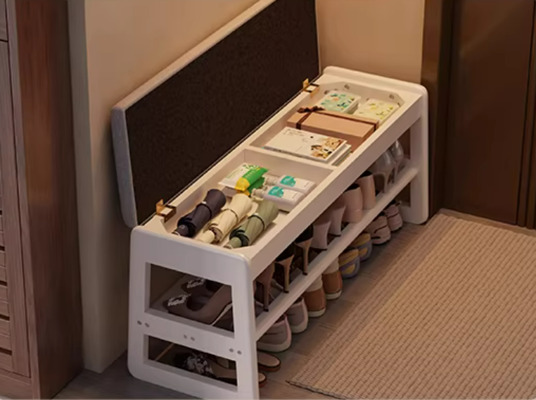 Shoe Bench with Storage for Entryway | Bench with Shoe Storage Underneath