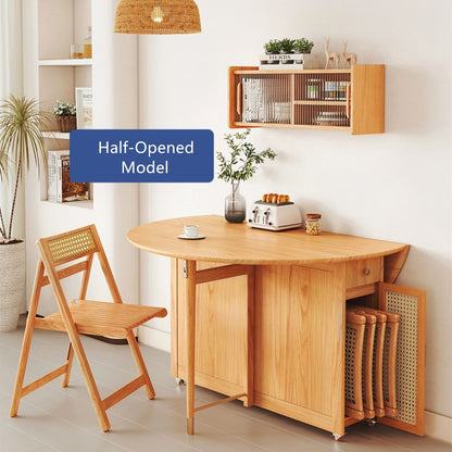 double drop leaf round table