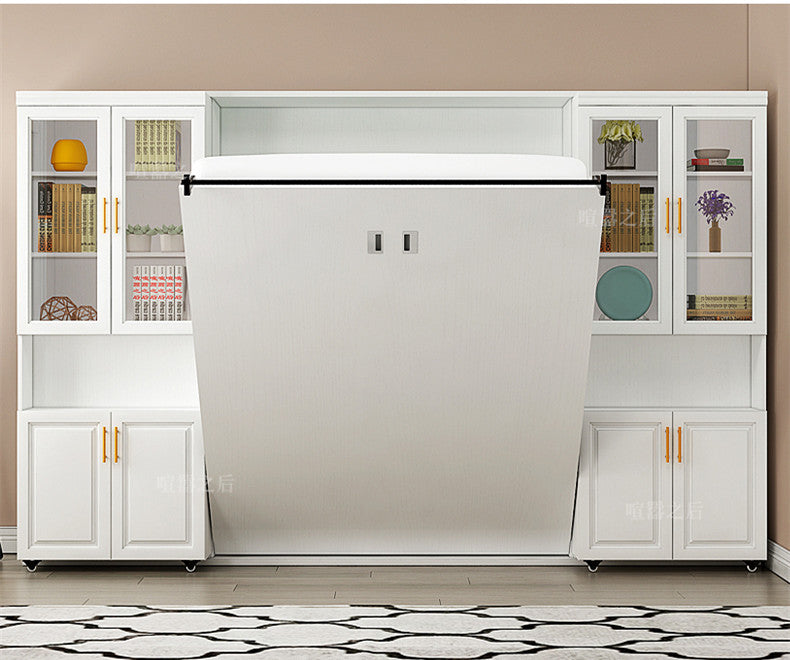 Murphy Bed with Slide Bookshelf