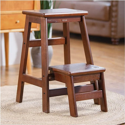 2-Step Wood Step Stool With 300lb. Load Capacity