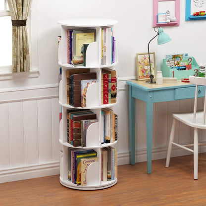 Rotating Stackable Shelves Bookshelf Organizer