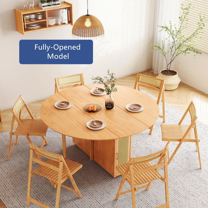 double drop leaf round table