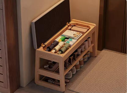 Shoe Bench with Storage for Entryway | Bench with Shoe Storage Underneath
