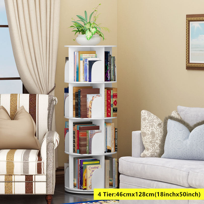 Rotating Stackable Shelves Bookshelf Organizer