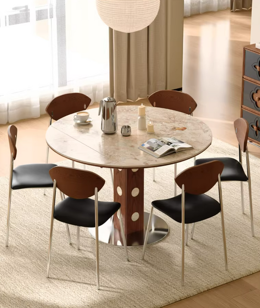 51" Round Foldable Dining Table with Ash Wood 2026