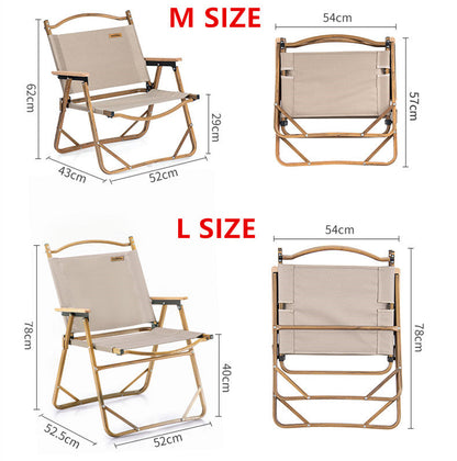 Wood Grain Heat Transfer Process Aluminum Folding Portable Kermit Chair