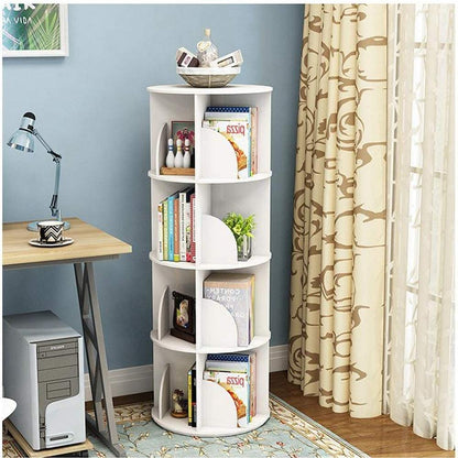 Rotating Stackable Shelves Bookshelf Organizer