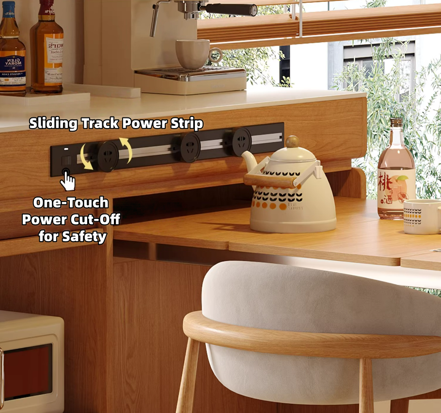 47" Extendable Kitchen Island Dining Table for Small Spaces