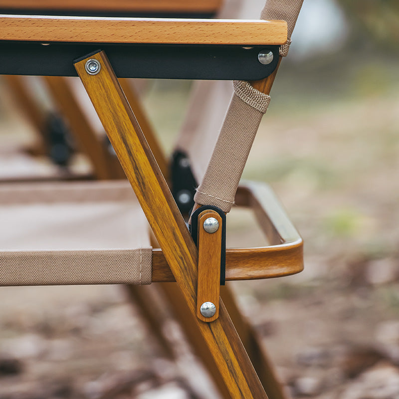 Wood Grain Heat Transfer Process Aluminum Folding Portable Kermit Chair