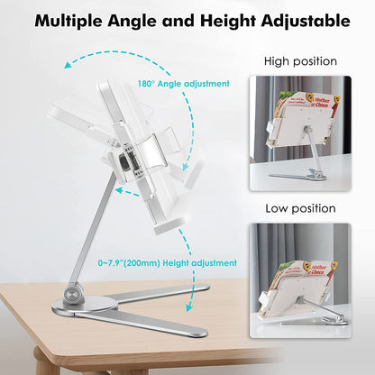 2026 New Arrival Aluminum Alloy Adjustable Height & Angle Book Stand