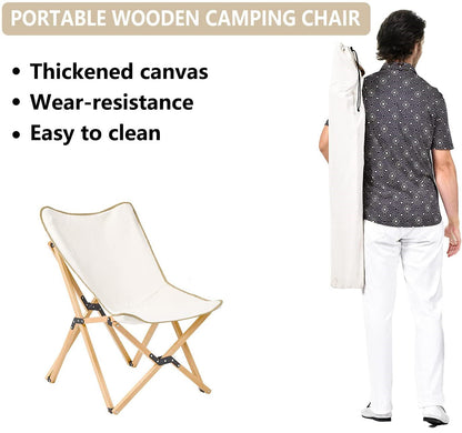 Outdoor Folding Wood Butterfly Chair