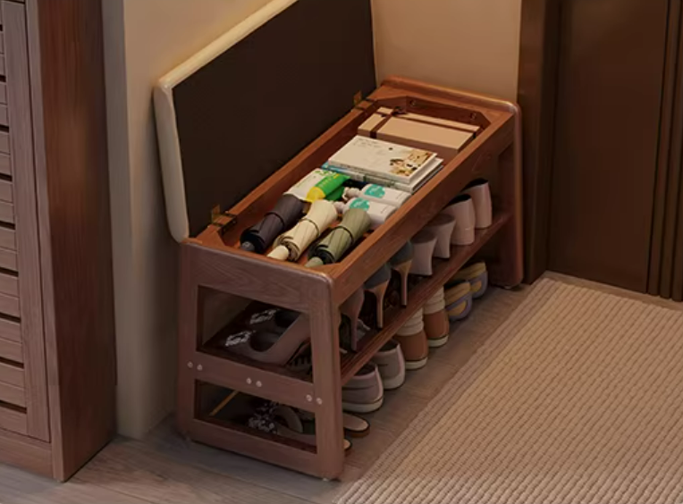 Shoe Bench with Storage for Entryway | Bench with Shoe Storage Underneath