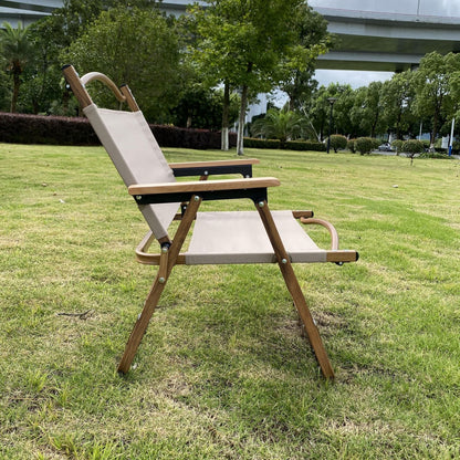 Wood Grain Heat Transfer Process Aluminum Folding Portable Kermit Chair