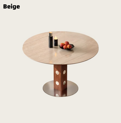 47" Round Foldable Dining Table with 4 Folding Panels