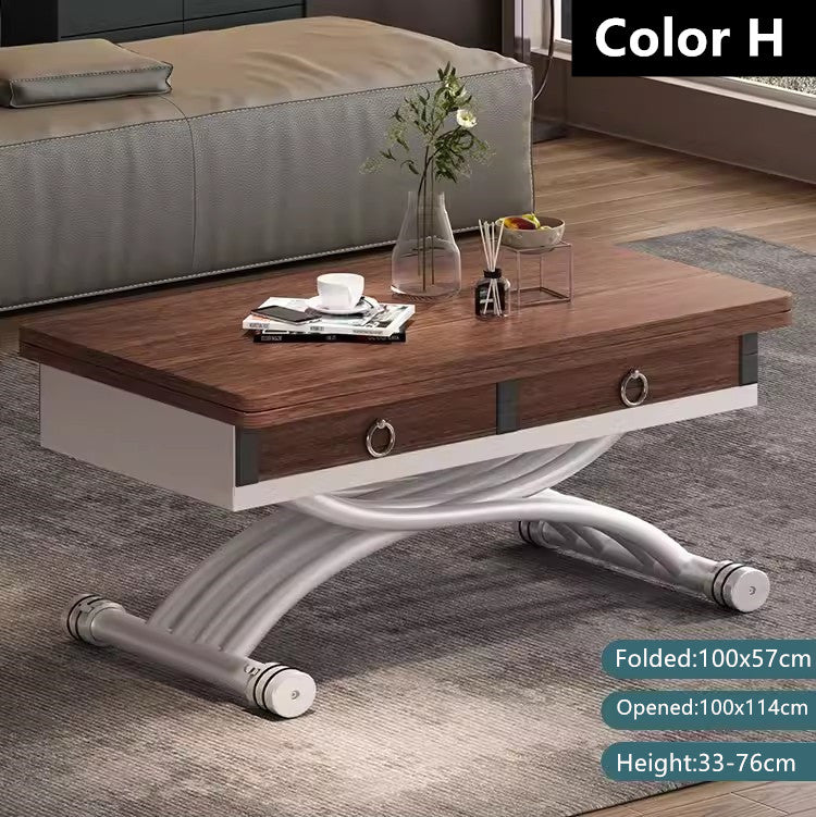 Multifunction Lifting Coffee Table with Drawers
