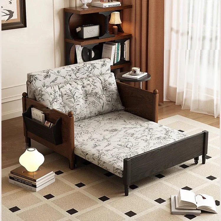 3-in-1 Convertible Sofa Bed with Side Table for Small Spaces -- SOFA BED -