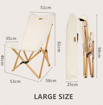 Outdoor Folding Wood Butterfly Chair