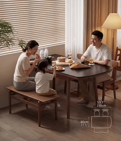 39" Solid Wood Extendable Dining Table for Small Spaces