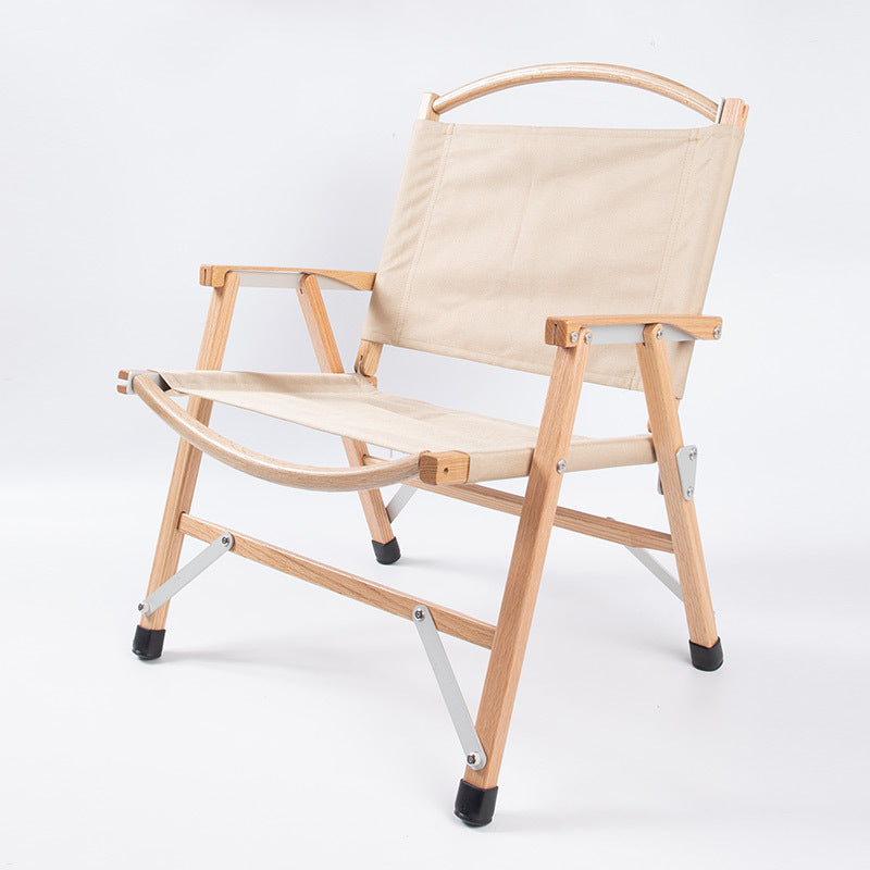 Outdoor Camping Folding  Solid Wood Kermit Chair