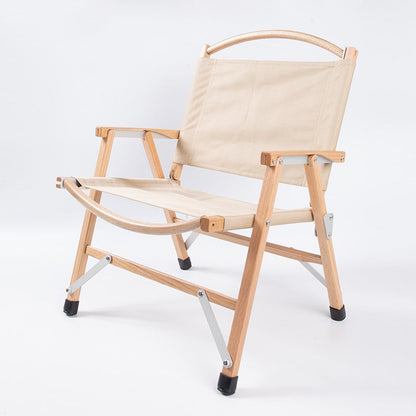 Outdoor Camping Folding  Solid Wood Kermit Chair