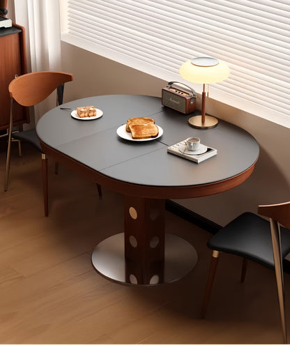 55" Round Extendable Dining Table with Solid Boxwood 2026